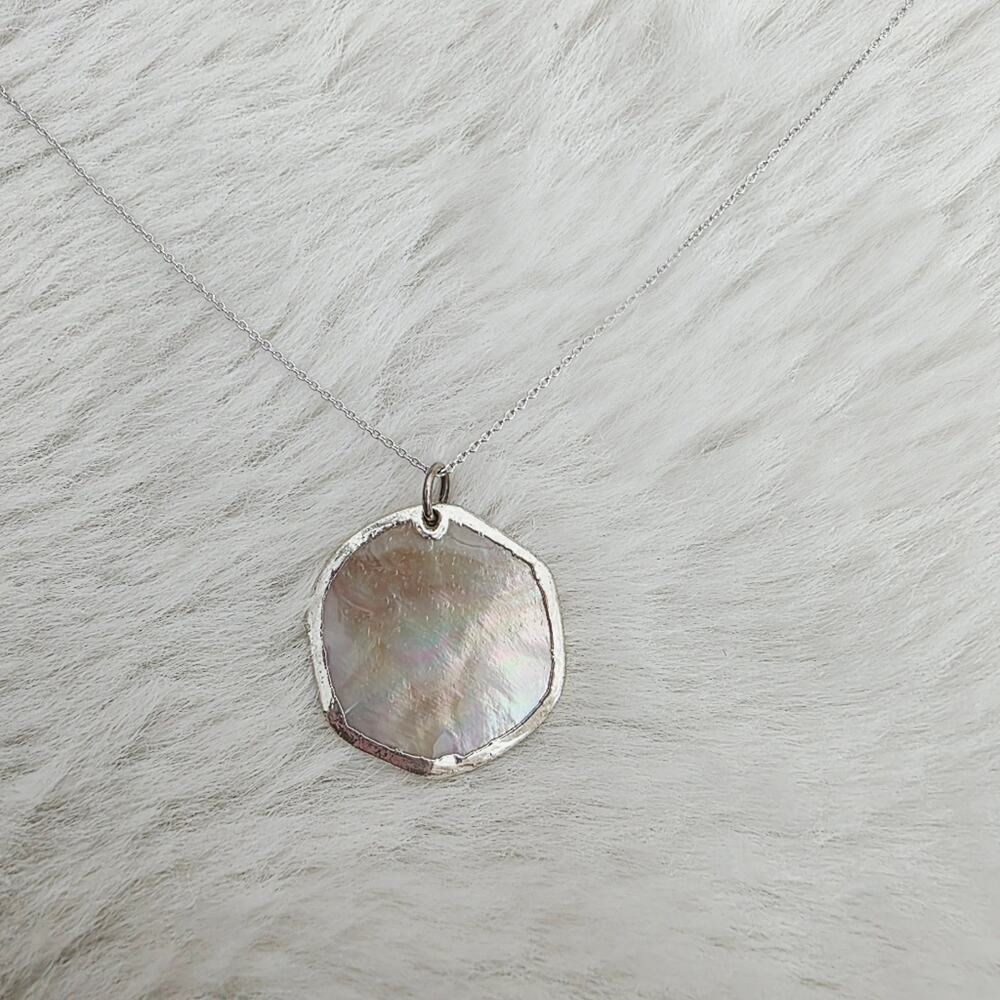 Peyote Bird Sterling Silver Mother of Pearl Shell Pendant Necklace Santa Fe NEW